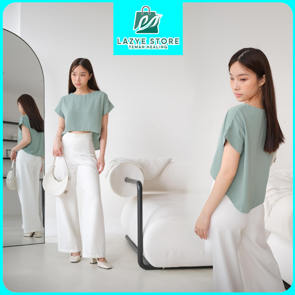 PALING MURAH Essy Top Women Kekinian Crop Top Polos / Korean Style Women Fashion