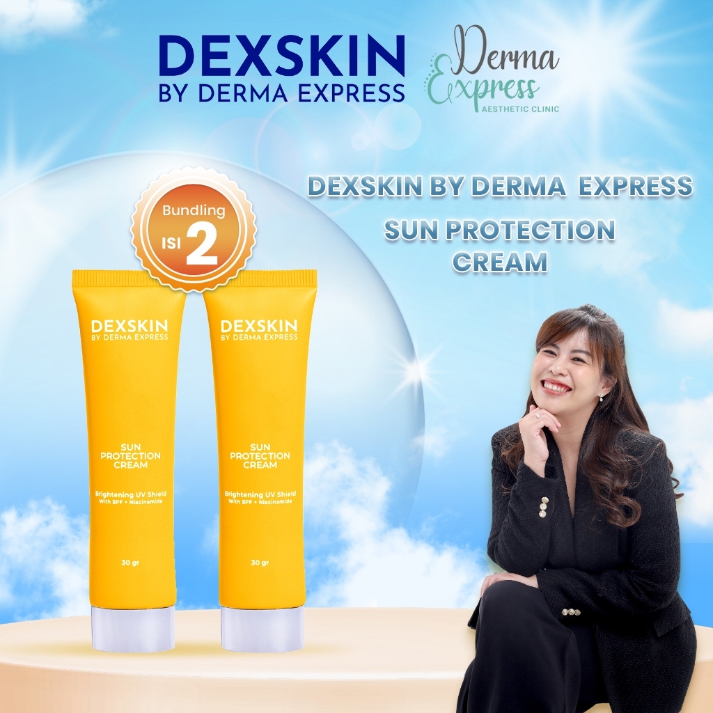 DEXSKIN BY DERMA EXPRESS Sun Protection Cream spf 30 (Isi 2) sunscreen & sun care mencerahkan