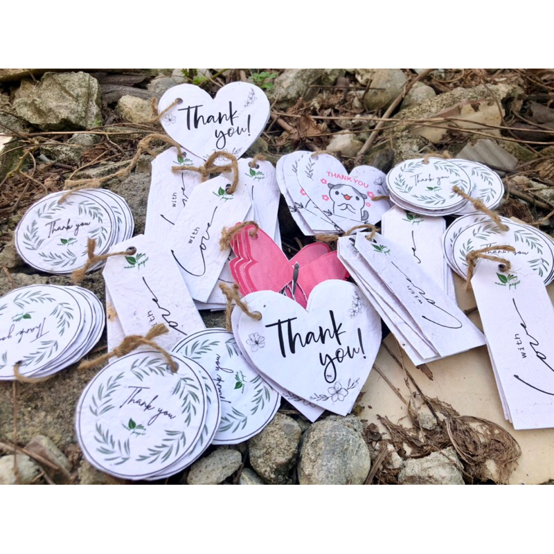 

Hangtag bulat / round tag kertas benih & bisa di tanam