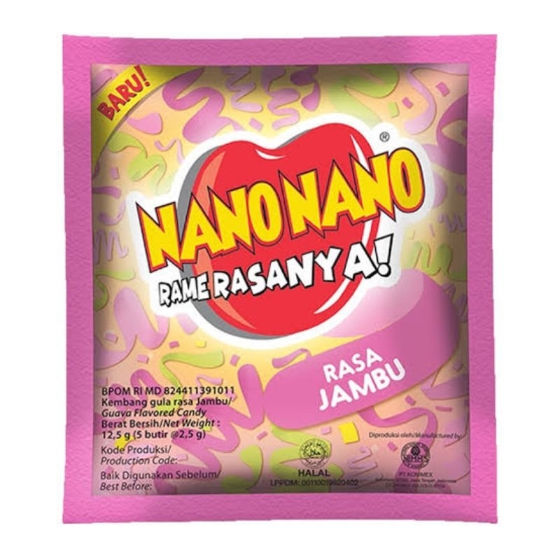 

Permen Nano-nano Rasa Jambu 12,5gr Isi 5pcs