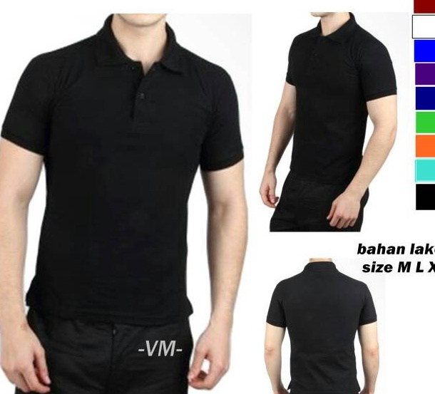 BISA COD  Kaos krah pria polo shirt pendek  polo shirt polos  M