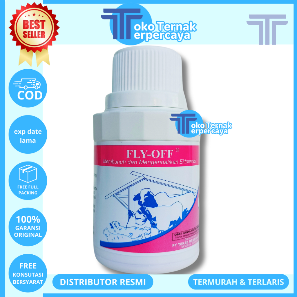 FLY OFF 100ML - Obat Anti Lalat Kutu Nyamuk Pinjal Tungau Caplak Parasit Semprot Hewan - Obat Lalat 