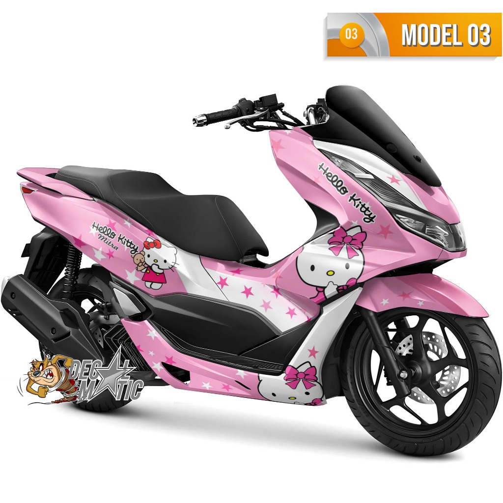 Stiker PCX 150 160 Full Body - Decal Full Body Motor Honda PCX 150 PCX160 Hello Kitty | Decalmatic