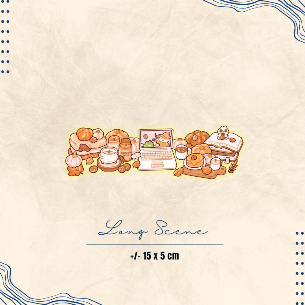 

Long Scene Sticker Aesthetic Pumpkin Autumn Collection