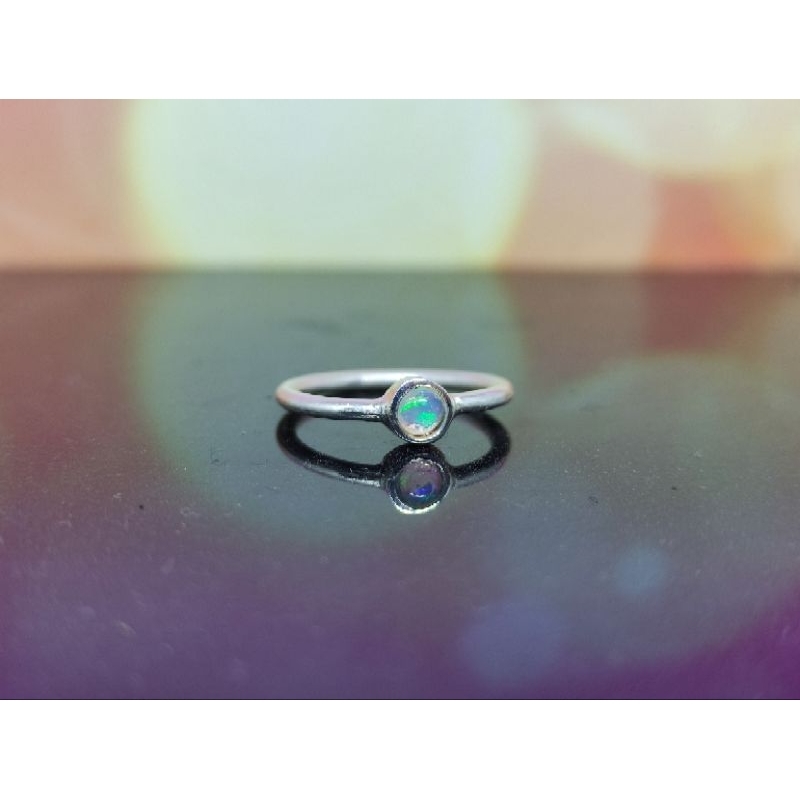 cincin opal kalimaya afrika ring perak