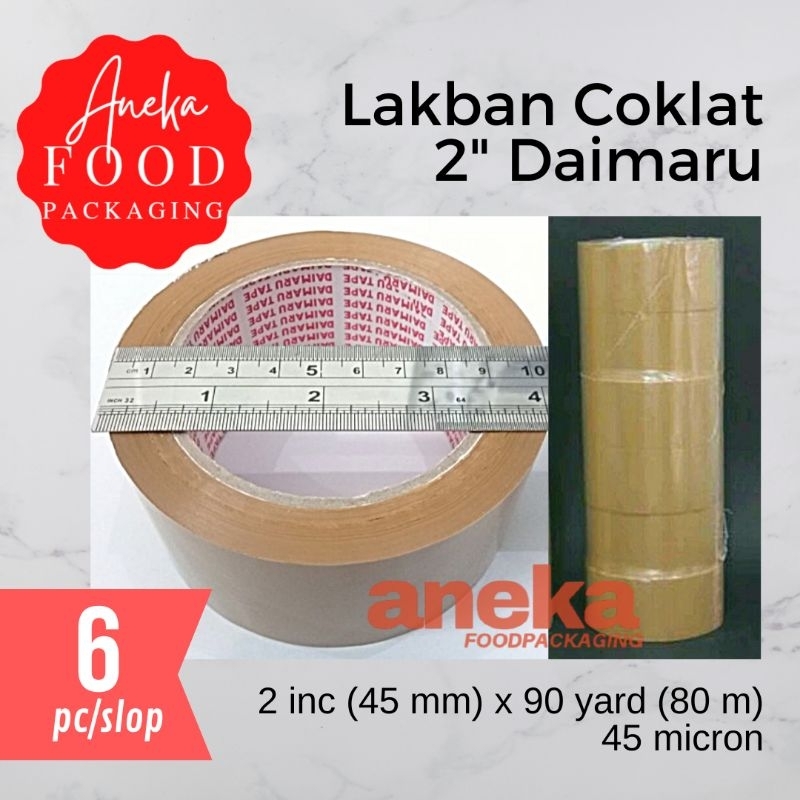 

6pc- Lakban coklat 2" daimaru