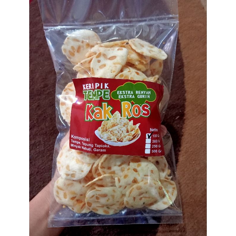 

Keripik Tempe Kak Ros ukuran 100 gram