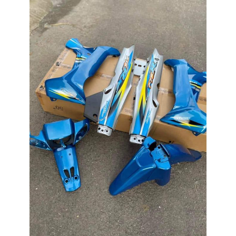 Body Full Set FIZ R Warna Biru Silver Sangat Halus