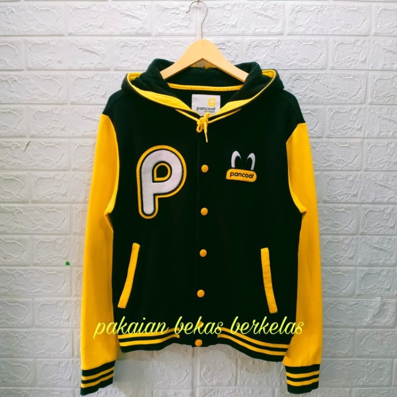 Varsity Hoodie Pancoat Mata Bordir Big Logo Korea