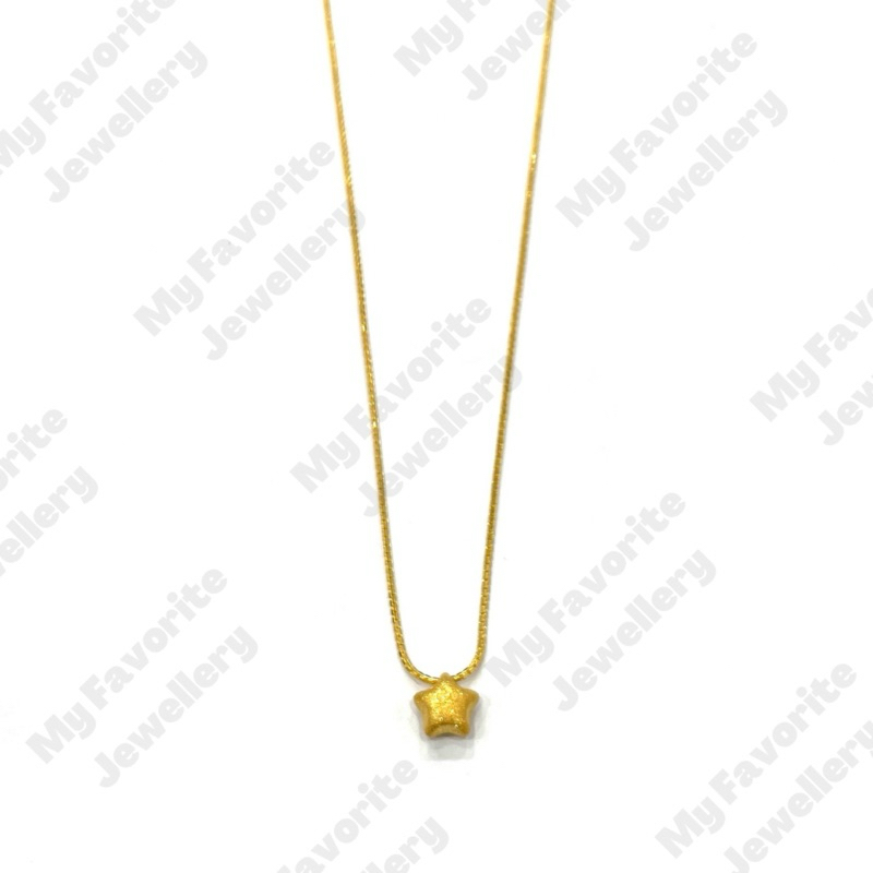 Kalung Italy Bintang EMAS ASLI Kadar 700 16K