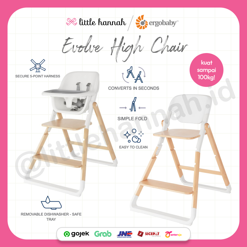 ERGOBABY Evolve High Chair System / Baby Chair / Kursi Makan Bayi / High Chair Baby