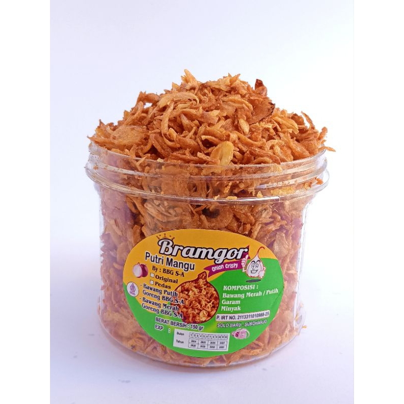 

Brambang Goreng tanpa tepung (PREMIUM) 150gr
