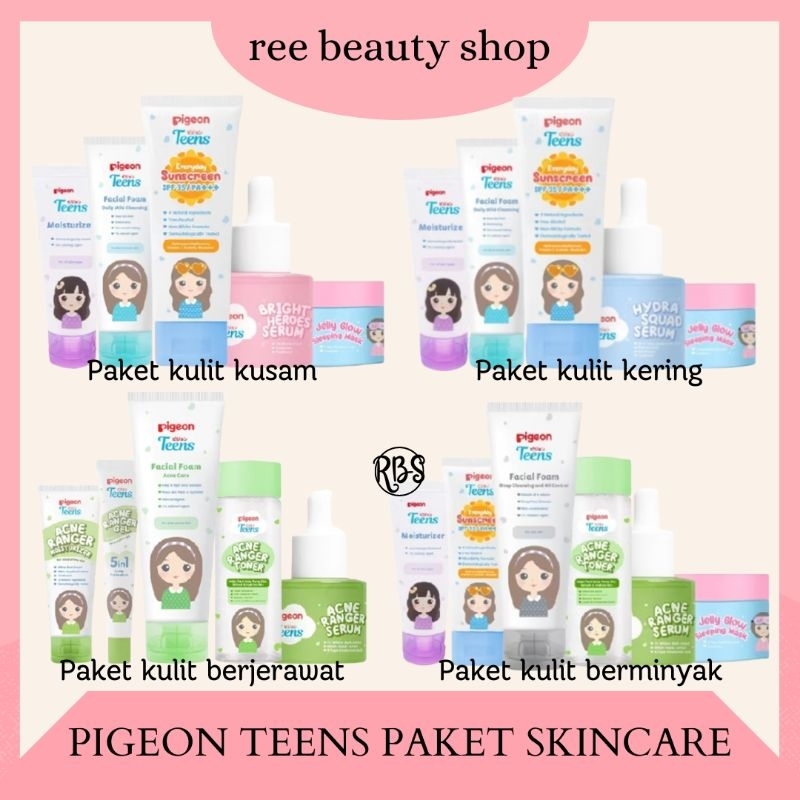 PIGEON TEENS 1 Paket Lengkap Skincare Remaja Mencerahkan