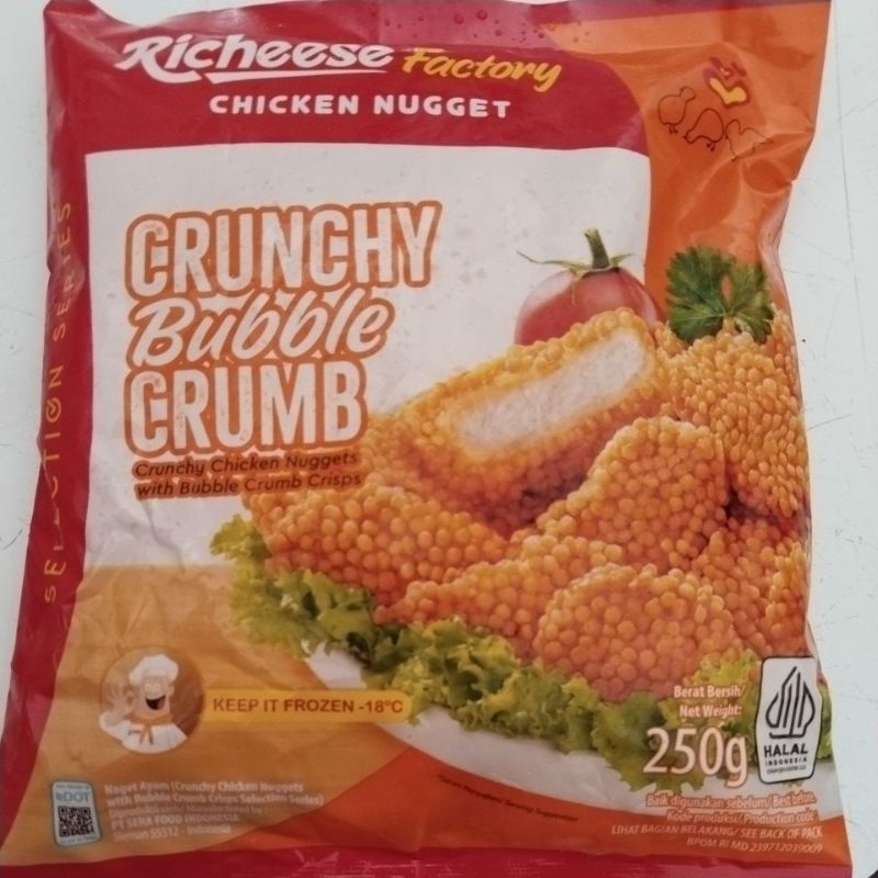 

Richeese factory chiken nuget crunchy bubble 250gr
