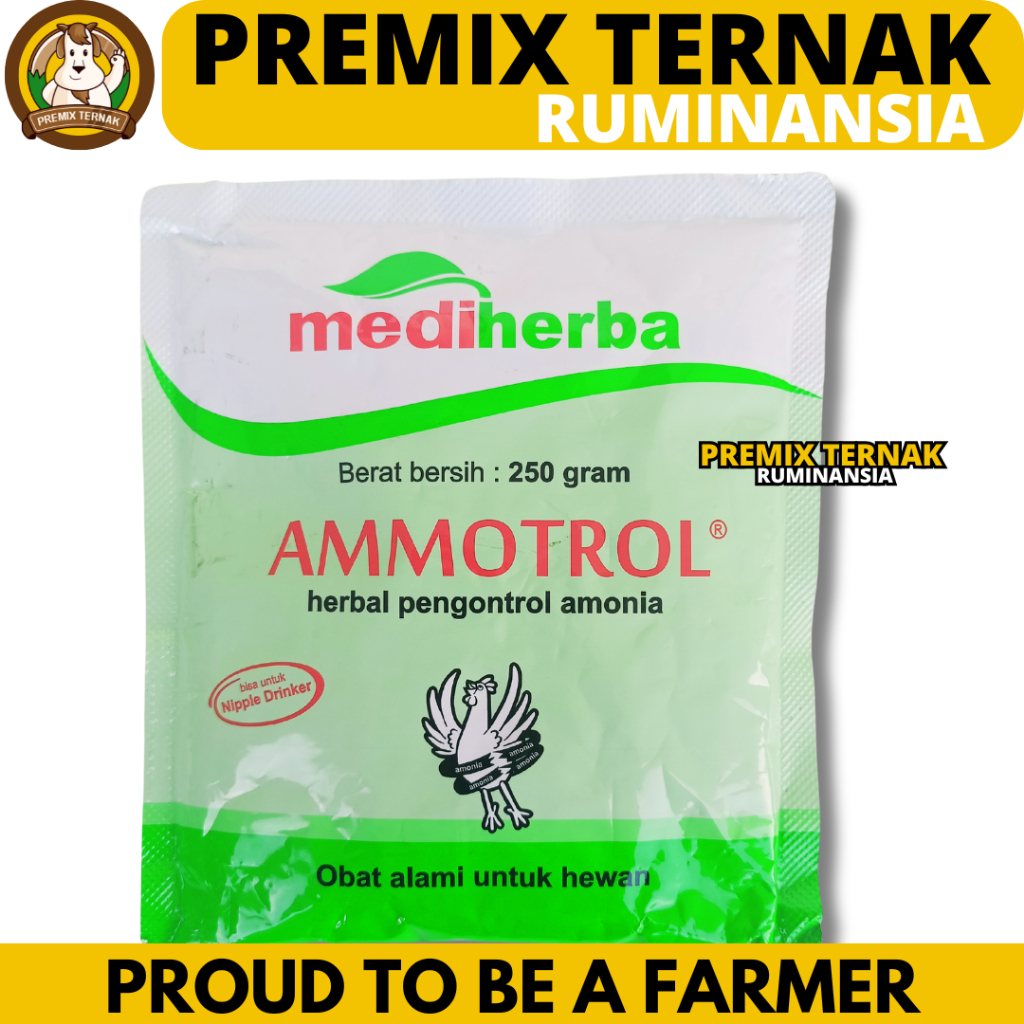 AMMOTROL 250 GRAM MEDION - Obat Herbal Penghilang Bau Kotoran Ayam Sapi Babi Semua Hewan