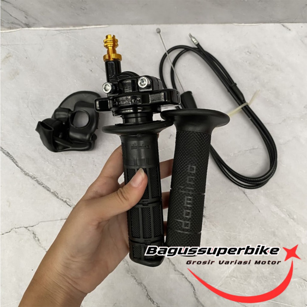 Gas Spontan Domino 1 kabel Plus Bearing Gas Kontan DOMINO Import Rx King Sonic Ninja Kr Satria FU