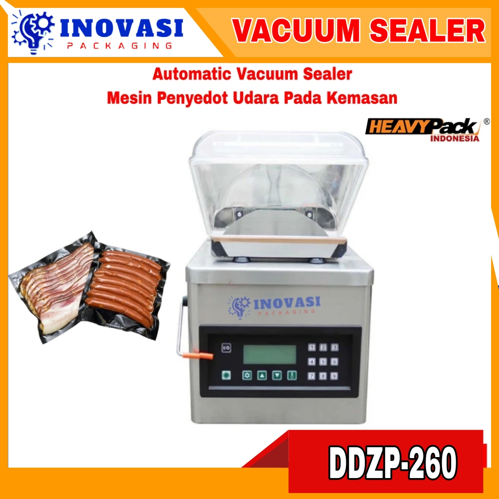 Mesin Vacuum Press Plastik Penyedot Udara Dalam Kemasan DDZP-260 Heavypack