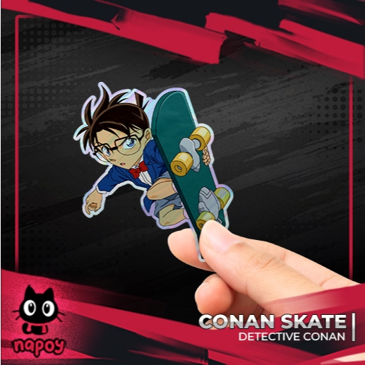 

Stiker Hologram Anime Detective Conan - Conan Skate