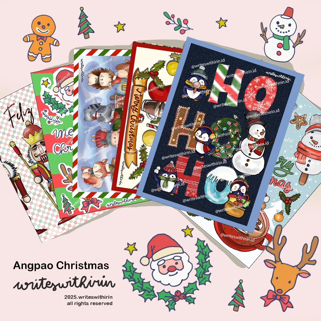 

(writeswithirin) Amplop Natal/ Christmas, THR, Angpao, Amplop Motif