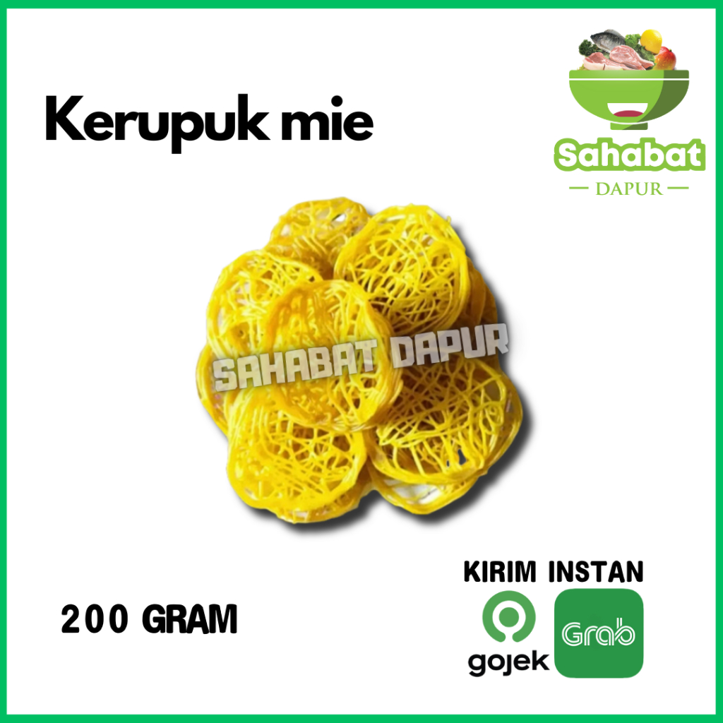 

Kerupuk Mie Kuning 200gr / Krupuk Mie Mentah - Sahabatdapur