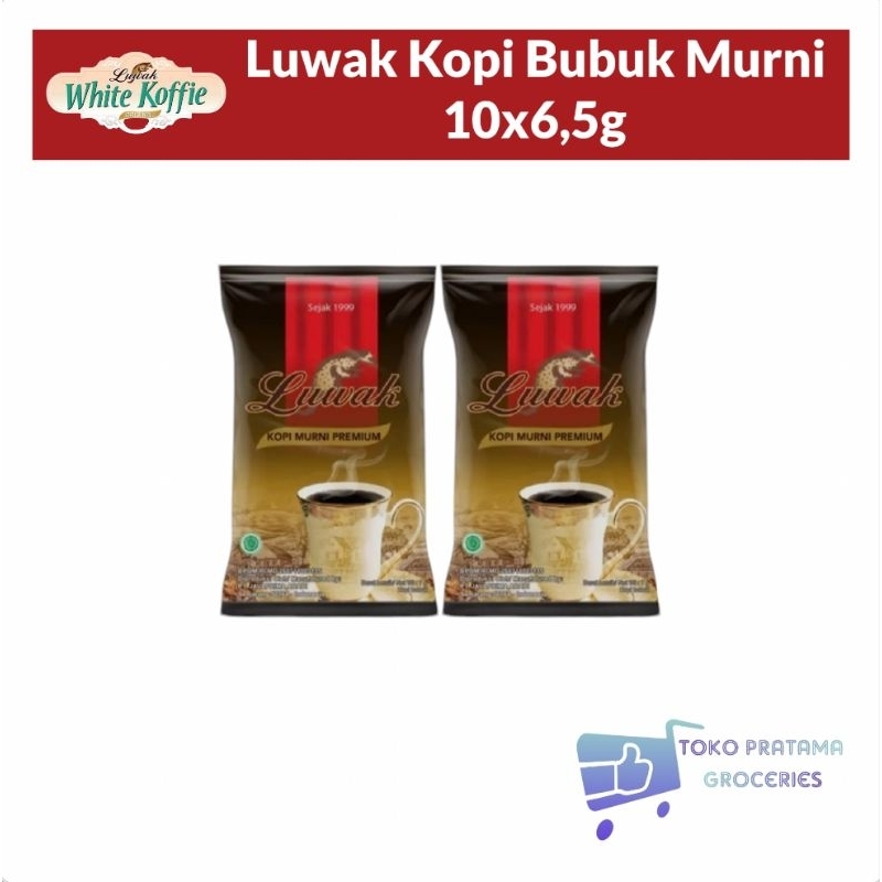 

LUWAK KOPI BUBUK MURNI 6,5g 1 RENCENG ISI 15 SACHET