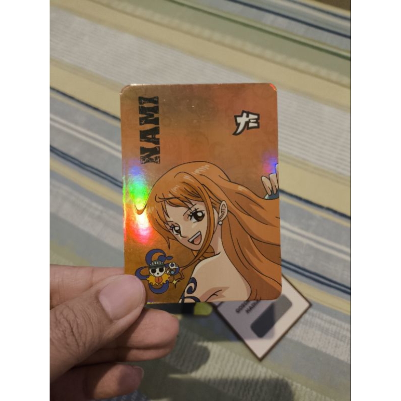 kartu chatime one piece nami foil card