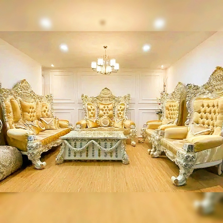 Sofa 1Set Ruang Tamu Model 2024 Sofa Sultan Mewah Modern Ruang Keluarga Murah Jati Jepara Terbaru