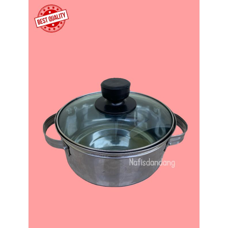 PANCI SAYUR STAINLES TUTUP KACA