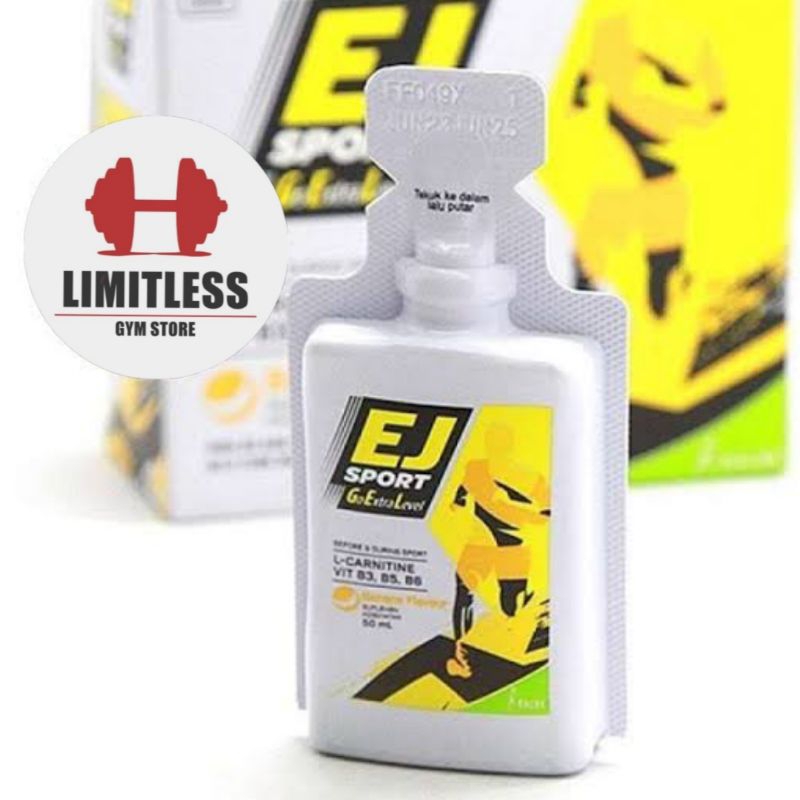Ej Sport Energy Gel untuk Olahraga Lari 1 Box 5 Tubes | L Carnitine + vitamin B
