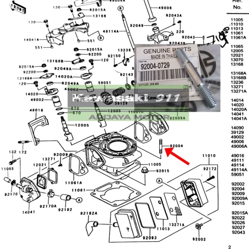 BAUT TANAM BLOK SEHER NINJA R, SS, RR