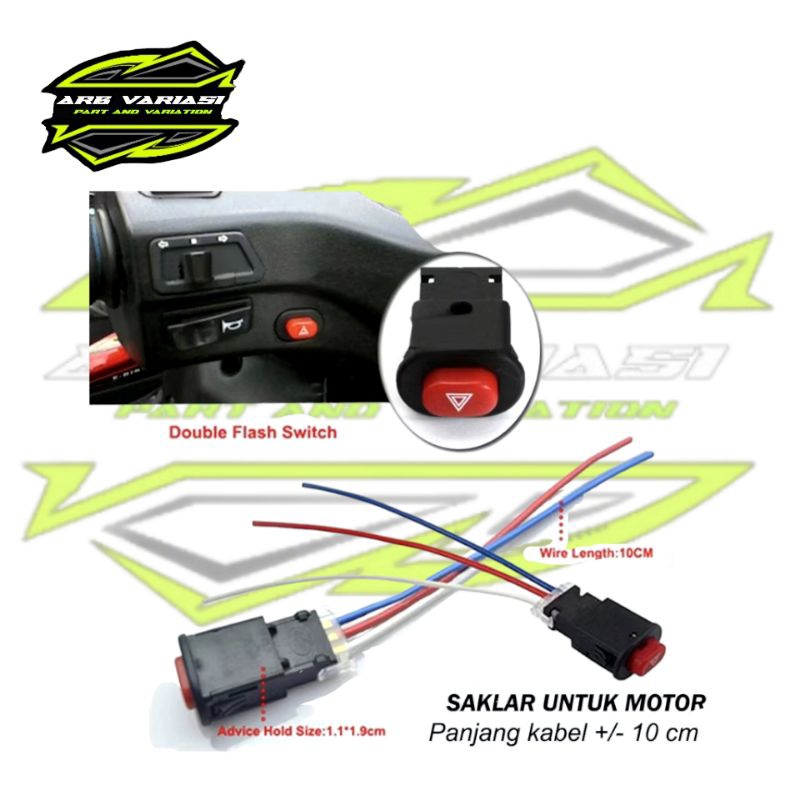 Saklar Lampu Hazard Motor Tombol Lampu Hazard Motor Universal