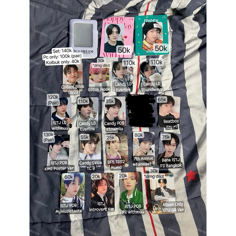 Photocard PC Haechan Renjun Chenle NCT Dream ISTJ Introvert bene pob fs fansign vidcall withmuu nct 