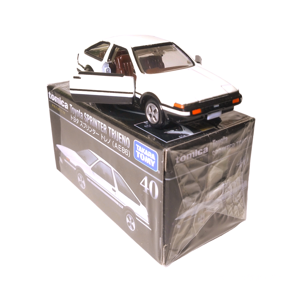 DIECAST TOMICA PREMIUM TOYOTA SPRINTER TRUENO AE86 PUTIH