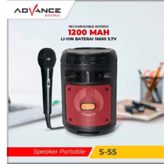 ADVANCE SPEAKER BLUETOOTH S55 PORTABLE