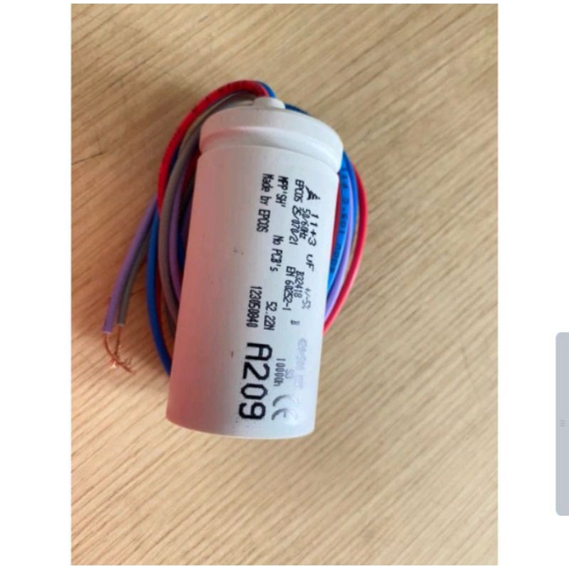 Kapasitor Mesin Cuci SHARP 2 Tabung Original Epcos A209/Sofo A253 11uf + 3uf