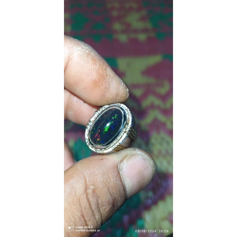 batu akik black oval klimaya banten