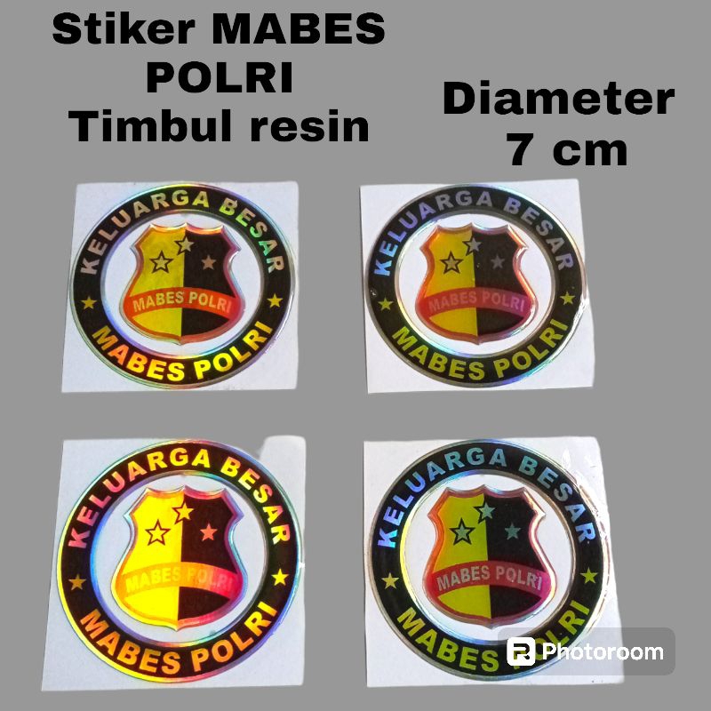 

stiker MABES POLRI timbul resin, Sticker keluarga besar mabes polri
