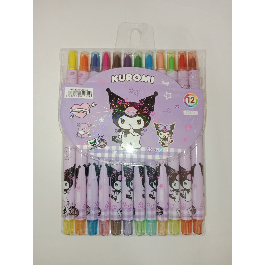 

Crayon Putar Sanrio 12 Warna / Crayon Putar Kuromi / Crayon Putar Melody / Crayon Putar Cinnamon Roll