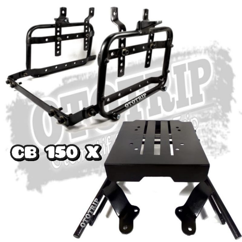Paket komplit CB 150X  Breket Top Box Model Geser dan Breket BOX samping SB 2000 CB 150X Fullset Fit