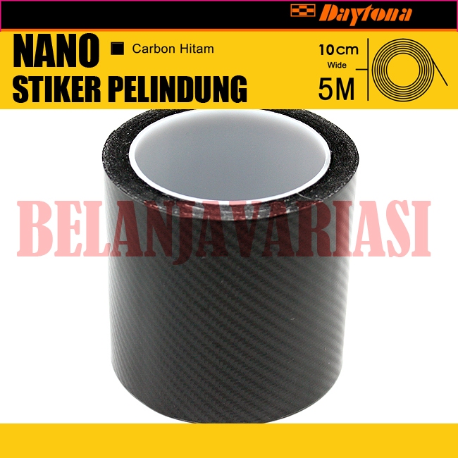 Nano Tape Stiker Pelindung Carbon Hitam 10CM x 5M