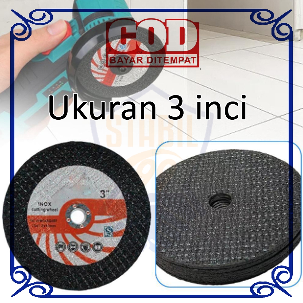 Mata Gerinda Mini 3 Inci Mata Gergaji Cutting Besi Disk Roda Stainless Potong Besi