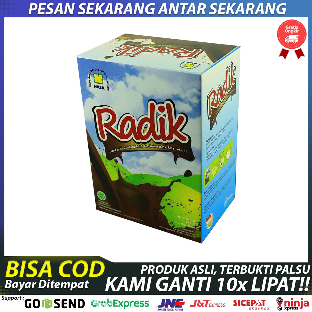 

Natural Radik GM Susu Kambing Bubuk Plus Krim Nabati Radix /Stockist PT Nasa Original