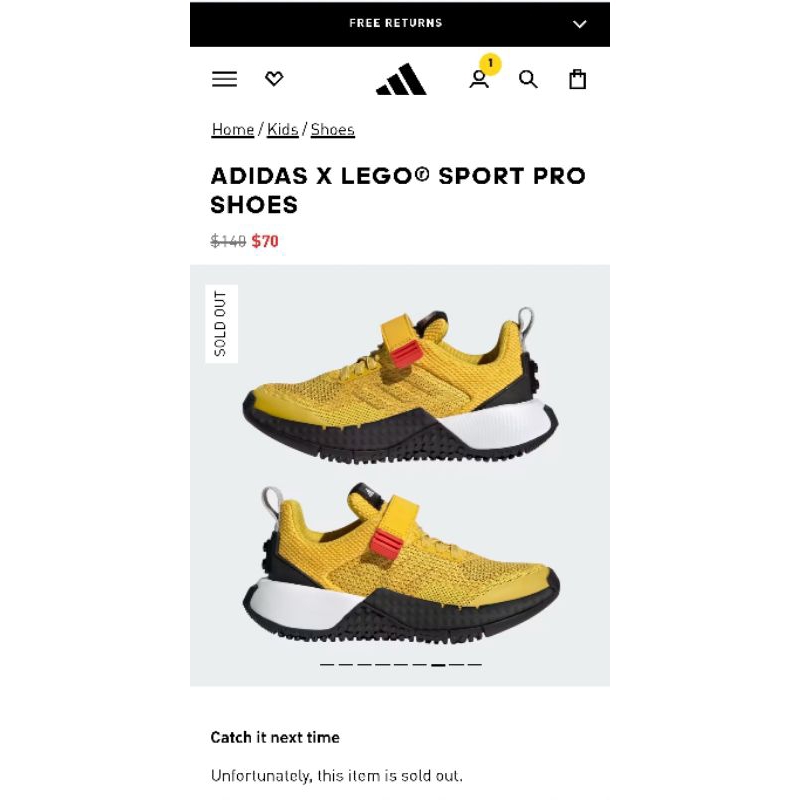 Adidas Lego Sport Pro Shoes Kids Preloved