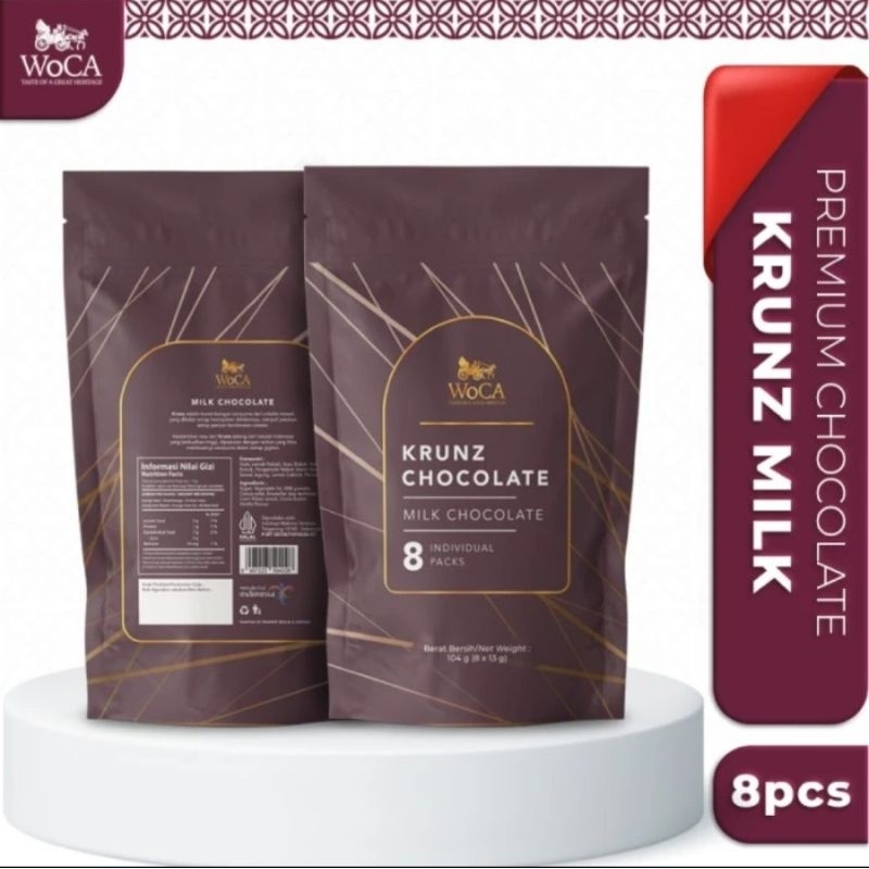 

Hampers WoCA Krunz Milk Chocolate - 8 individual packs per pouch