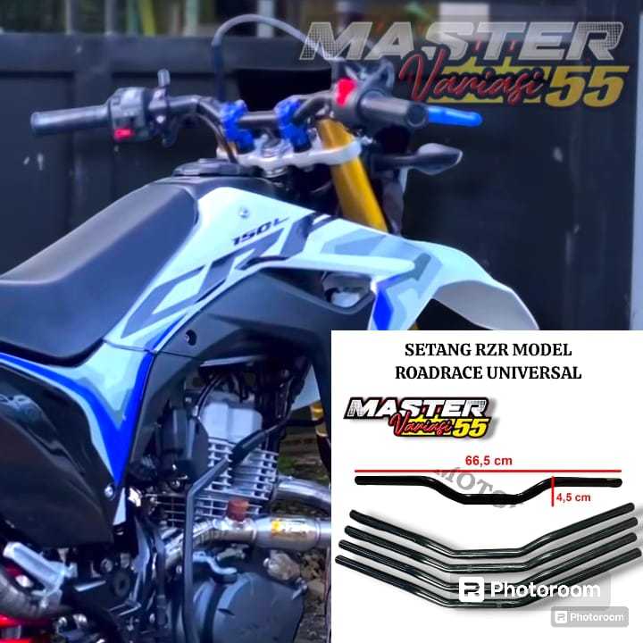 SETANG STIR RZR UNIVERSAL PNP SUPERMOTO CRF KLX DTRACKER WR155 NON RAISER STANG RZR UNIVERSAL STANG 