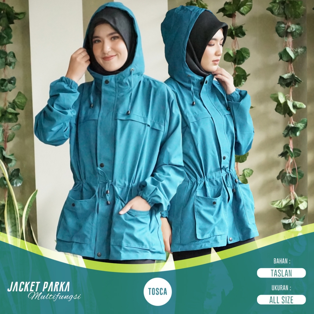 Jaket Parka Wanita Anti Air Jaket Korea Parasut Waterproof Jaket Tahan Angin Jacket Wanita Muslimah
