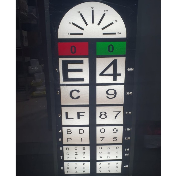 SNELLEN CART ELEKTRIK - SNELEN CHART ELEKTRIK WITH REMOTE ALAT TES MATA SNELLEN