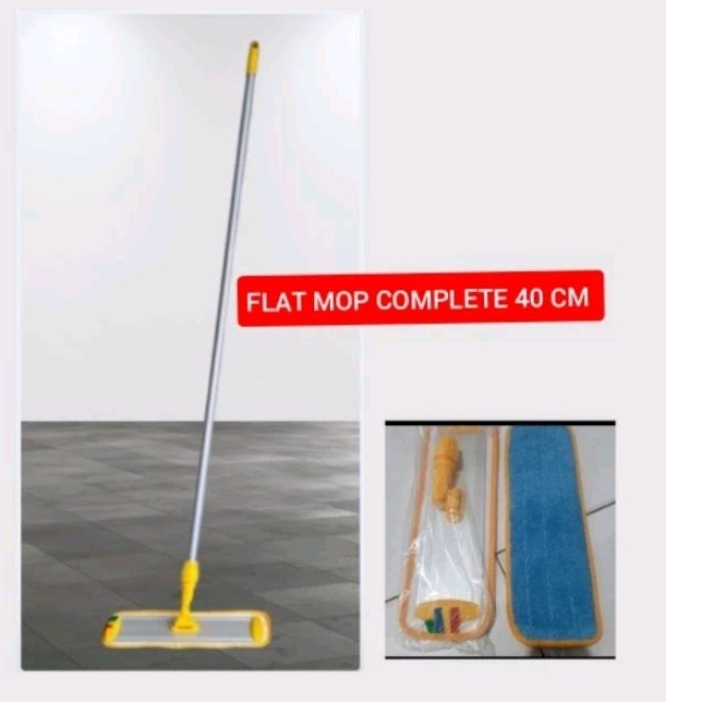 Flat mop set complete microfiber 40 cm