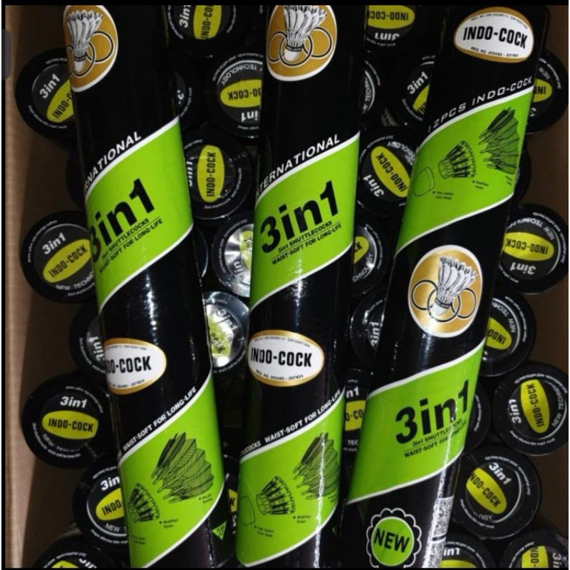 Shuttlecock Indocock 3in1 Hijau / Shuttlecock Indocock 3in1 HIJAU / Cock Indocock Hijau / Indocock 3