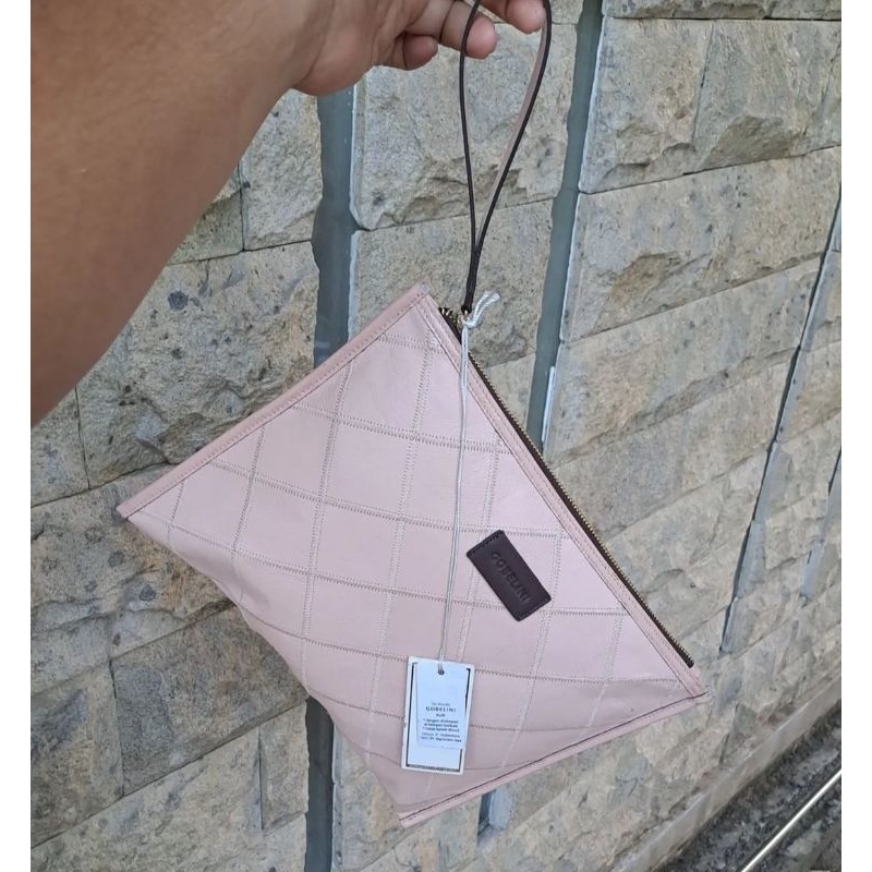 Hand Clutch Gobelini soft pink